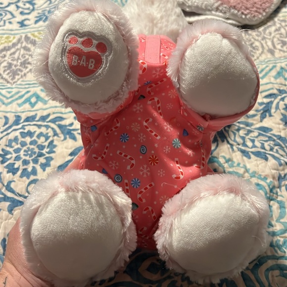 Build A Bear Workshop Pink Merry Mission Frost Fox Plush Stuffed Animal Blue Eye - Picture 5 of 11